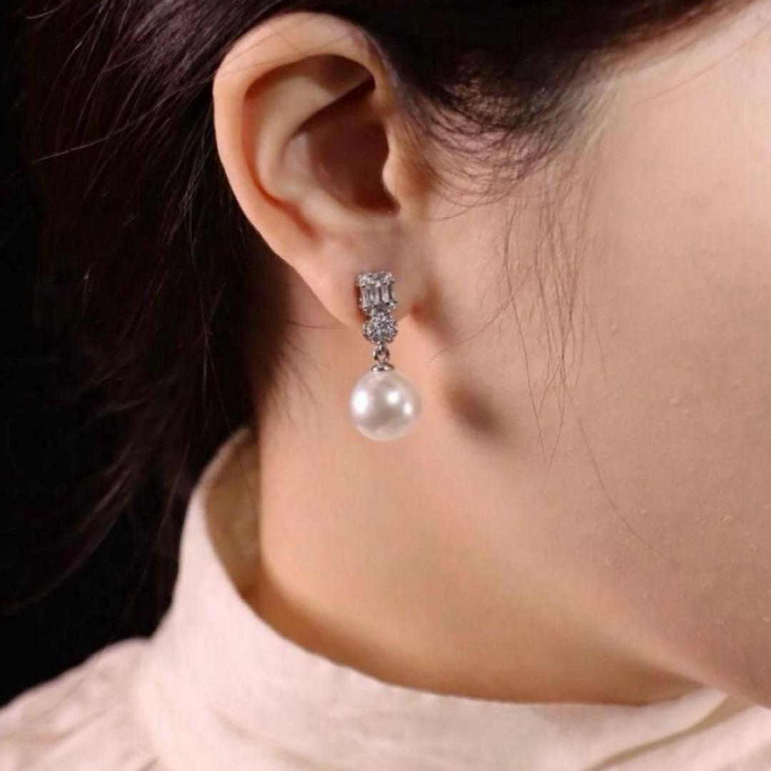 パール　イヤリング フォーマル 結婚式 韓国 卒園 入学式　上品　大粒パール — image 2