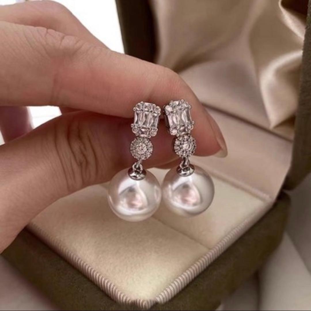 パール　イヤリング フォーマル 結婚式 韓国 卒園 入学式　上品　大粒パール — image 3