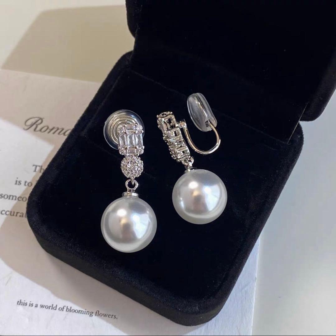 パール　イヤリング フォーマル 結婚式 韓国 卒園 入学式　上品　大粒パール — image 4