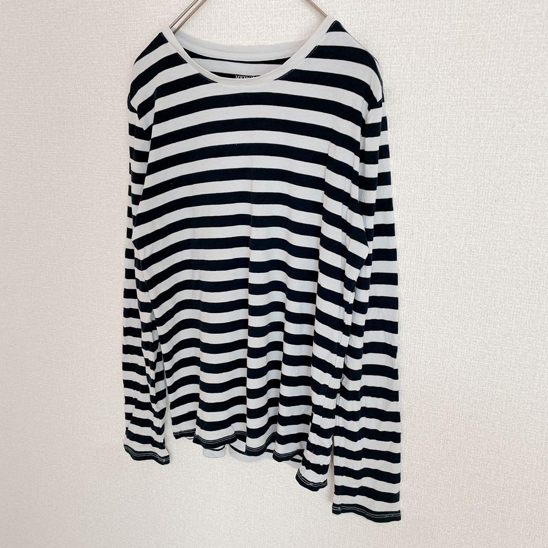 メローナ【2XL】ボーダー Ｔシャツ 丸首 長袖 ゆったり カジュアル 希少 — image 5