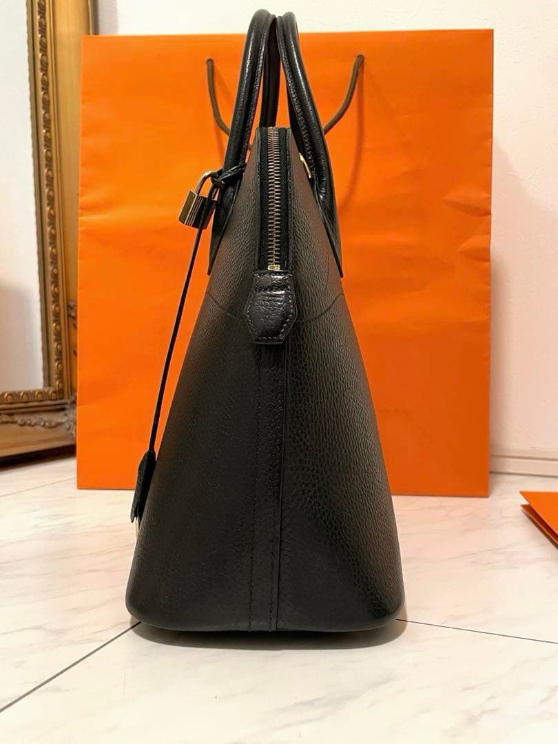極美品HERMESボリード35アルデンヌ★オール黒ノアール✖︎G金具○X刻印 — image 4