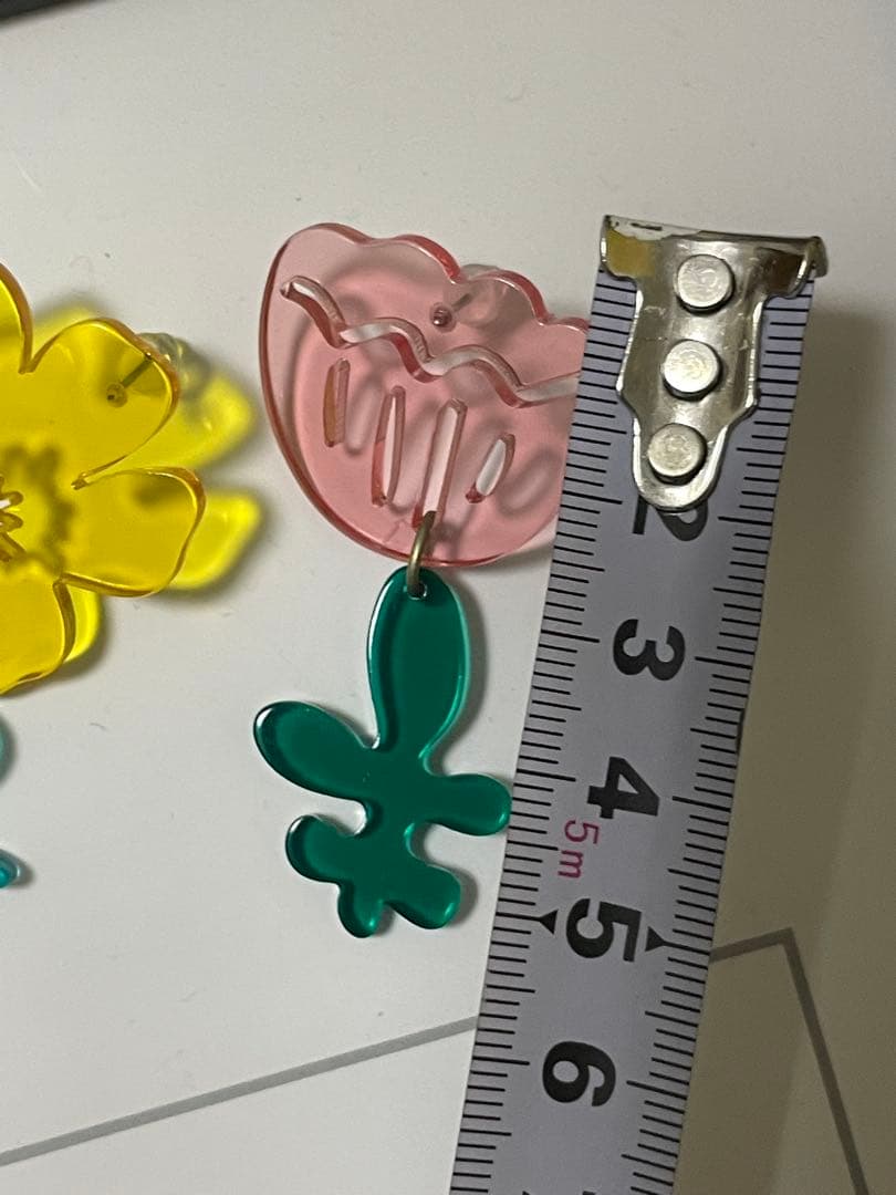 お花 フラワー アクリル レトロ ピアス アクセサリー 大ぶり 可愛い 原宿 — image 5