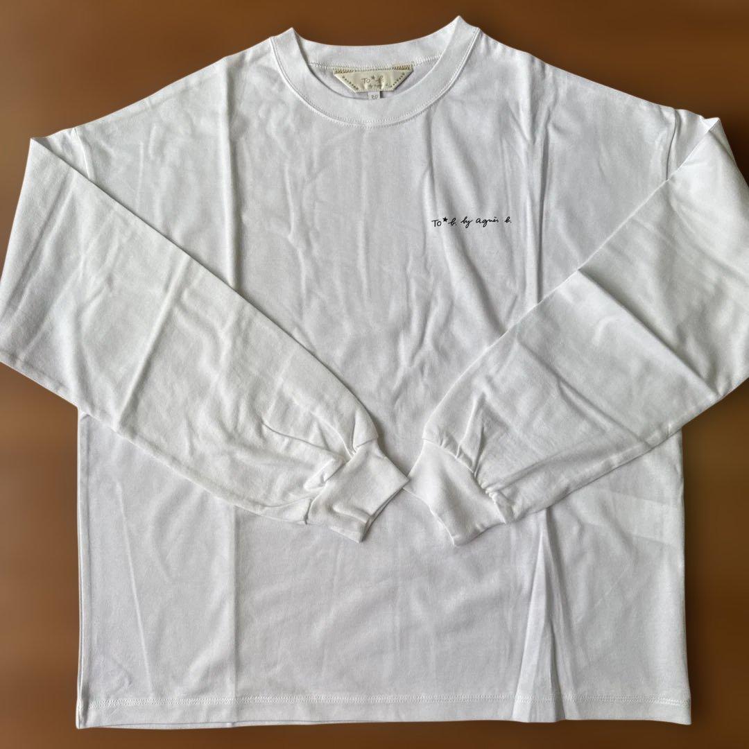 k*o様 トゥービーバイアニエスベー ロゴ ロングスリーブTシャツ 白 M 美品 — image 5