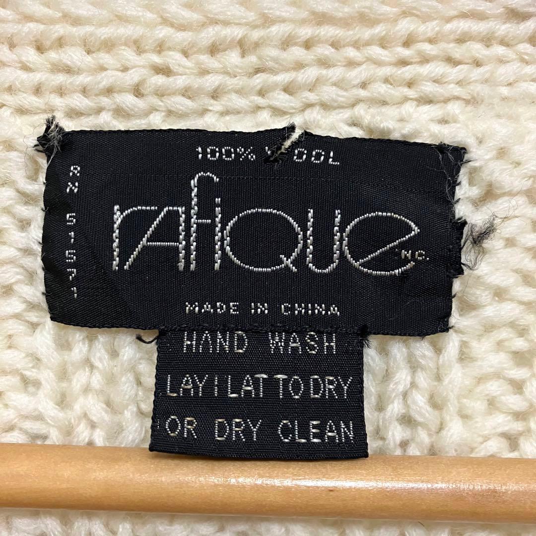 【1000円スタート】90年代 RAFIQUE ウールカーディガン ハンドニット — image 3