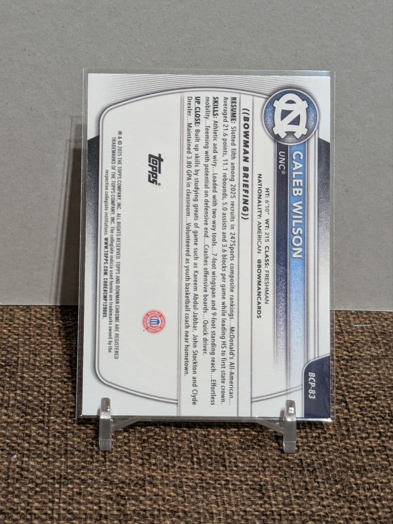 Caleb Wilson 1st Bowman Mojo Refractor — image 2