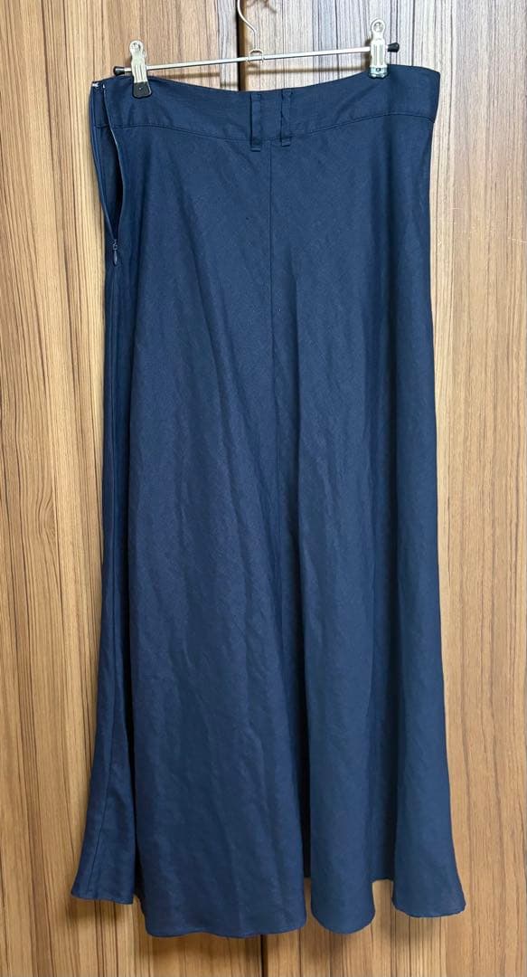 Banana Republic リネン100フレアスカート ネイビー ベルト付 — image 5
