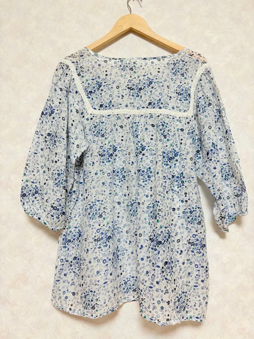 七分袖　薄手ブラウス　シャツ　ゆったりサイズ　大きいサイズ　チュニック　LL — image 2