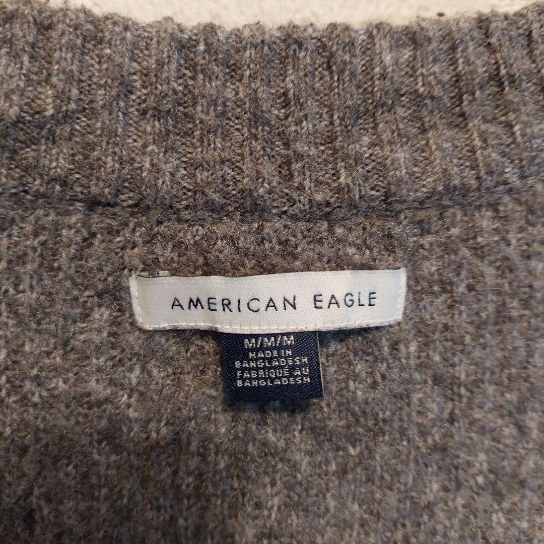 アメリカンイーグル 杢柄 セーター クルーネック 長袖 グレー お出かけ — image 2