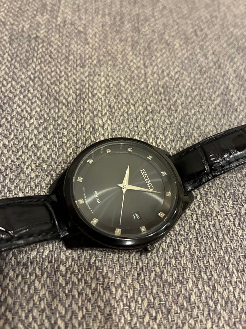 SEIKO SOLAR 腕時計 ブラック　ジャンク品 — image 2