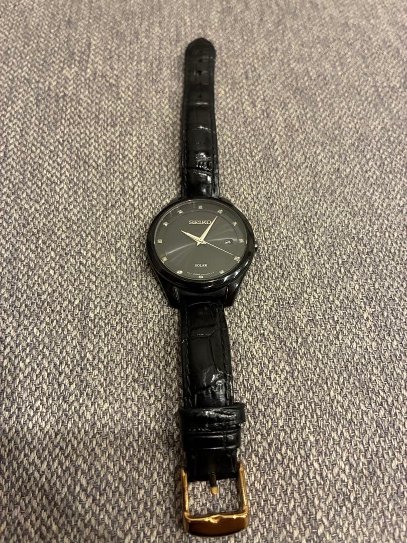 SEIKO SOLAR 腕時計 ブラック　ジャンク品 — image 3