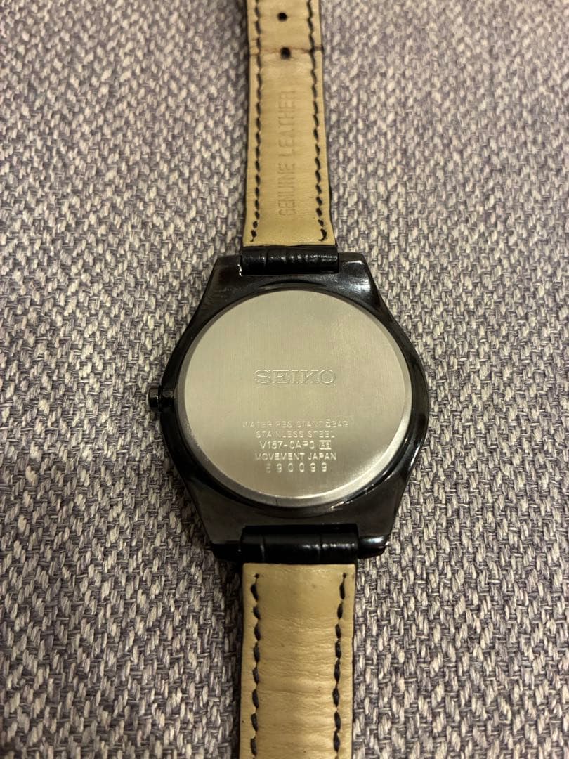 SEIKO SOLAR 腕時計 ブラック　ジャンク品 — image 4