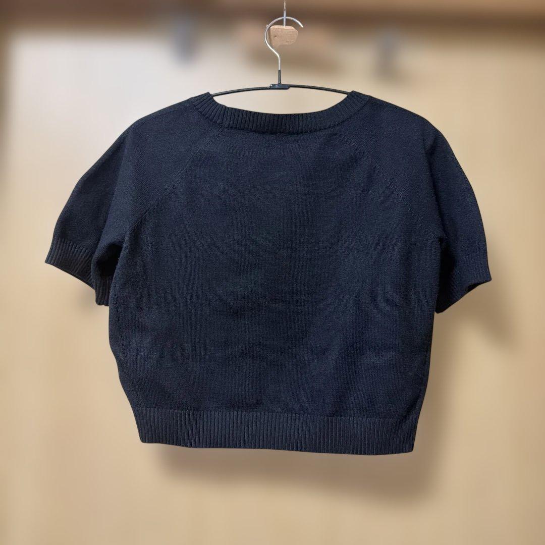 COCA 半袖クルーネックニット　ブラック　黒　M — image 2