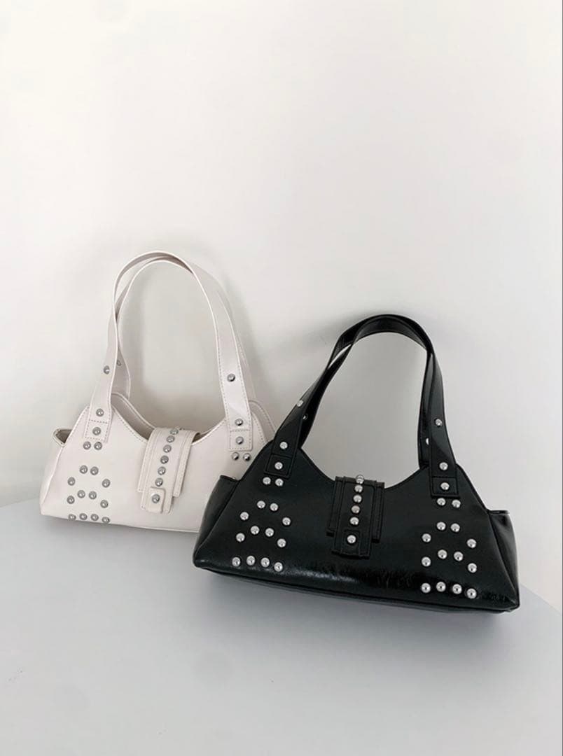 amood スタッズ ハンドバッグ ホワイト — image 2
