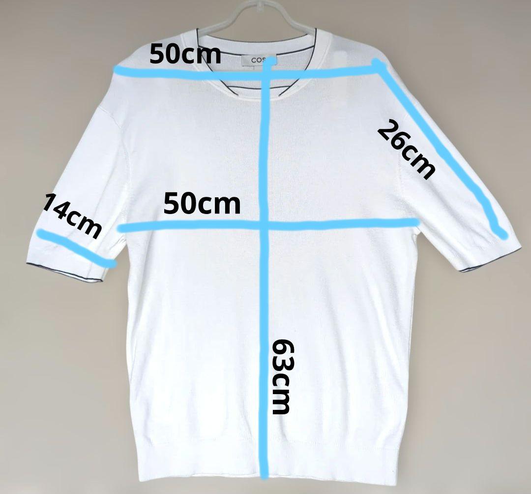 COS✧コス コントラストチップニットTシャツ ホワイト M相当 — image 5