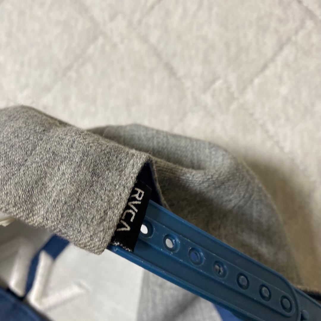 ルーカ RVCA MID FIT 刺繍ロゴ キャップ 帽子 グレー ブルー — image 3