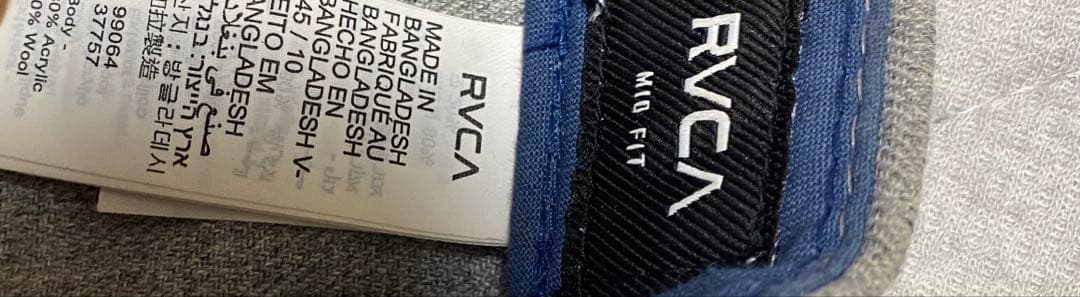 ルーカ RVCA MID FIT 刺繍ロゴ キャップ 帽子 グレー ブルー — image 4