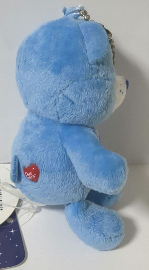 【新品未使用】ケアベア ぬいぐるみ♡愛心小熊（ブルー）とおまけ2個 — image 3