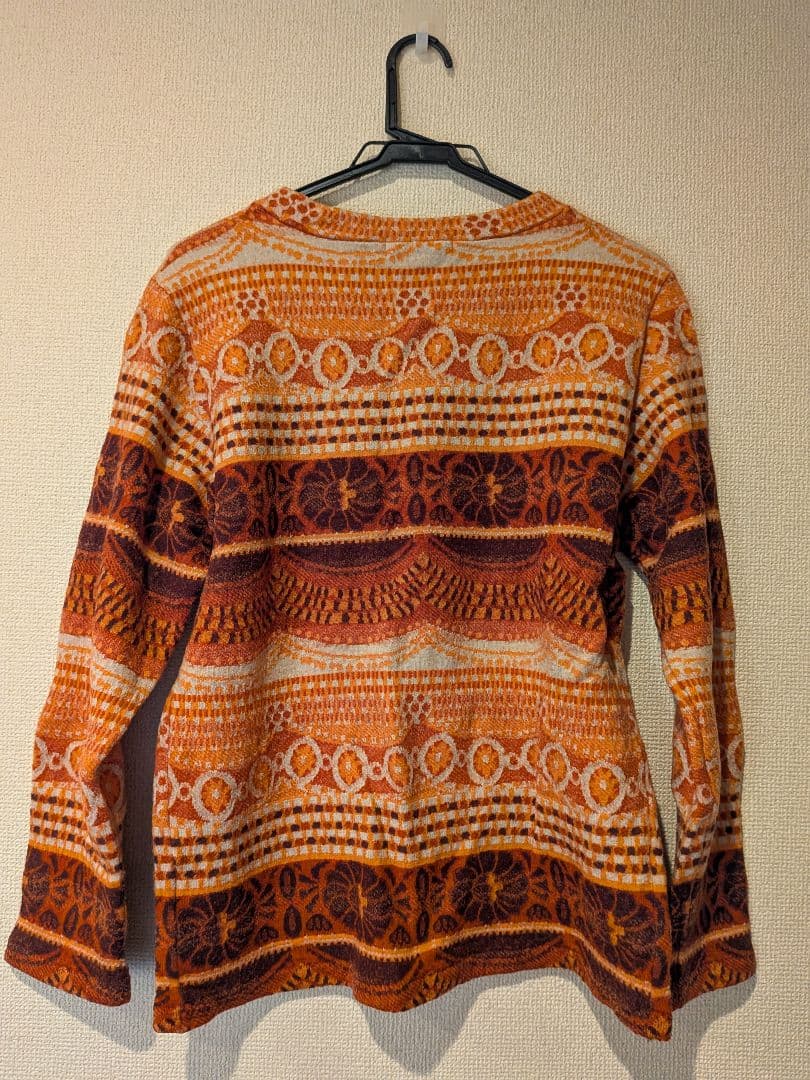 CABANE de zucca 総柄ニットセーター オレンジ — image 2