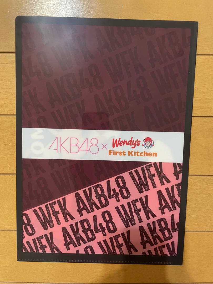 伊藤百花AKB48 ウェンディーズ コラボ クリアファイル 赤 — image 2
