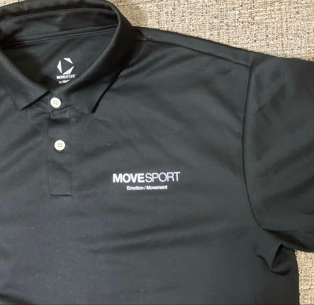 【未使用に近】【DESANT】デサント MOVESPORTポロシャツ ブラックＬ — image 3