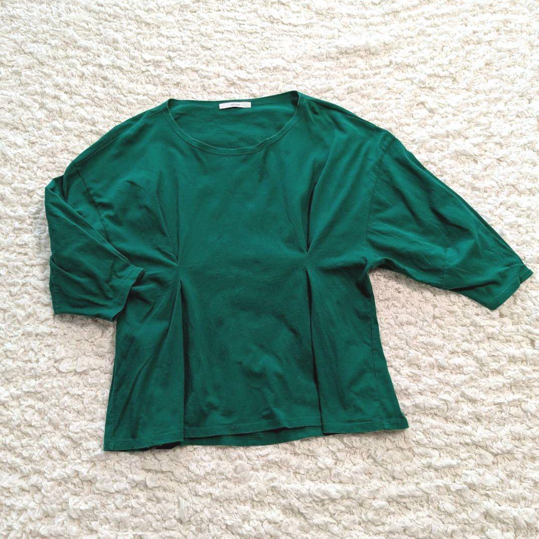 美品【relume】レリューム　20/-OE　テンジクタック　プルオーバー　緑 — image 5