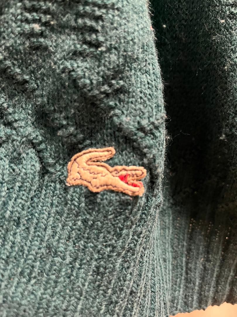 【美品】LACOSTE ボートネックニット　グリーン — image 5