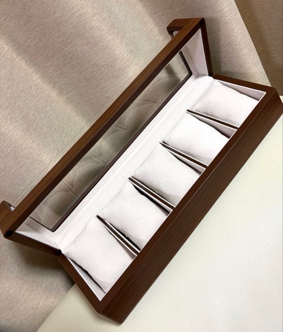 ラルゴ 腕時計ケース 5本用 ウォルナット調 木製 高級 ボックス ケース — image 3