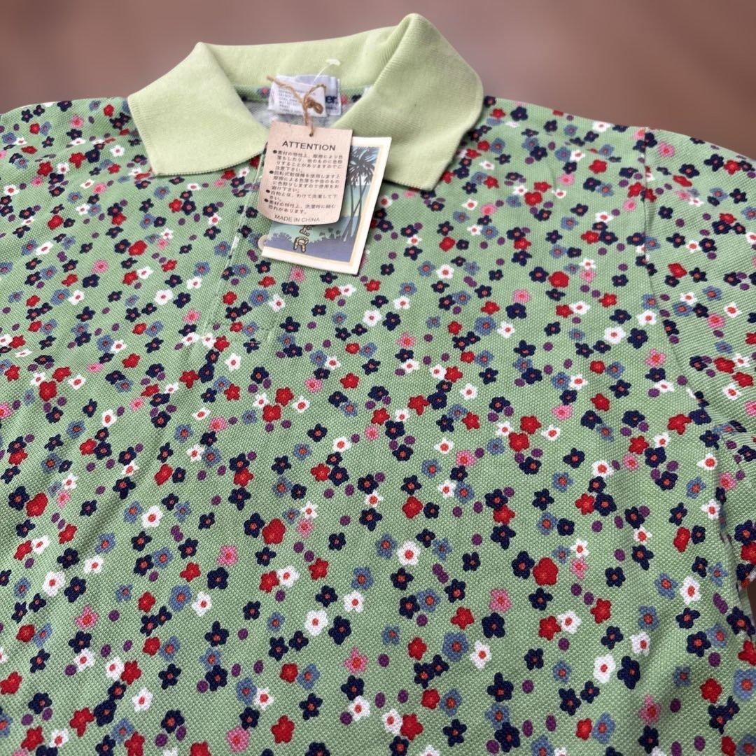 reyn spooner レインスプーナー　花柄ポロシャツ グリーン　S 未使用 — image 2