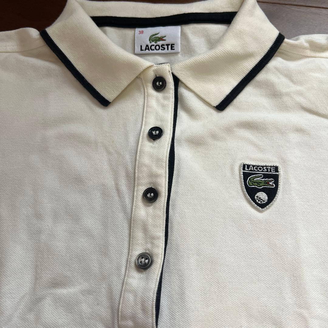 LACOSTE ポロシャツ ホワイト 38サイズ — image 3
