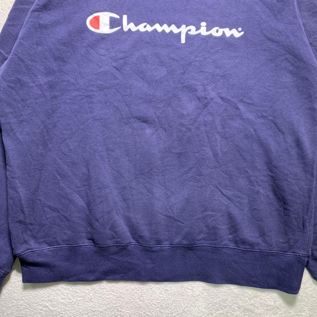 F1543　【即購入OK】　champion 　トレーナー　サイズL　ネイビー — image 4