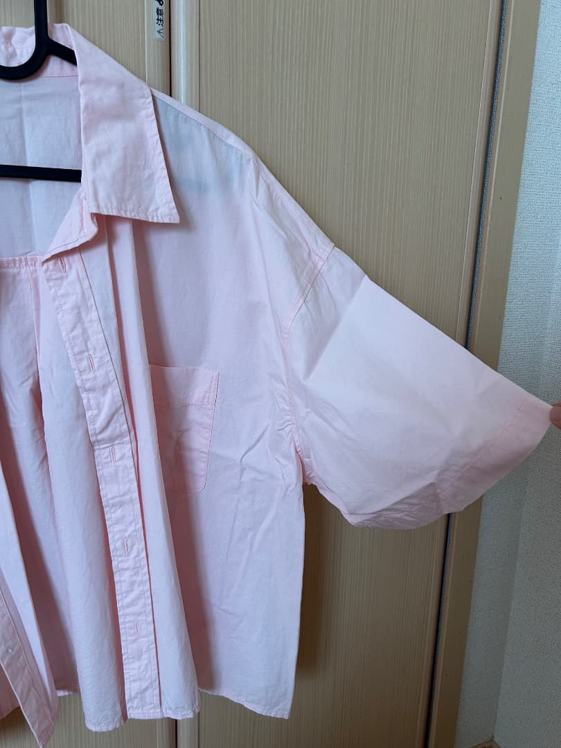 ⭐︎りんご⭐︎さま専用　ungrid ピンク 五分袖 ボタン付きシャツ — image 2