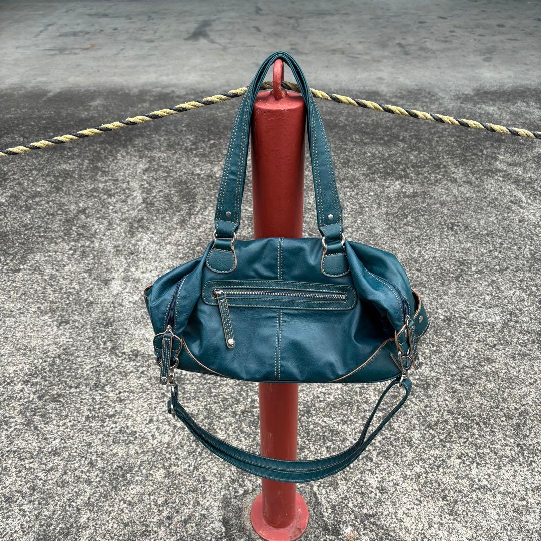 00s archive grunge leather 2way bag y2k — image 2