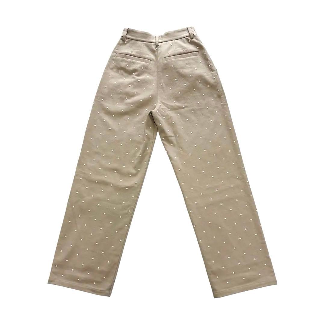 CLANE PEARL DOT PANTS ベージュ 0 クラネ ワイドパンツ — image 2