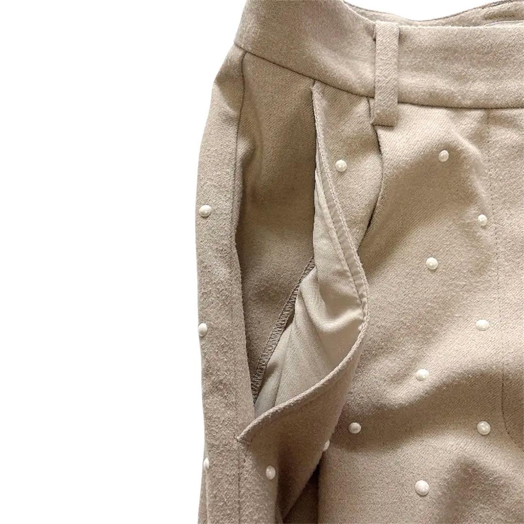CLANE PEARL DOT PANTS ベージュ 0 クラネ ワイドパンツ — image 3