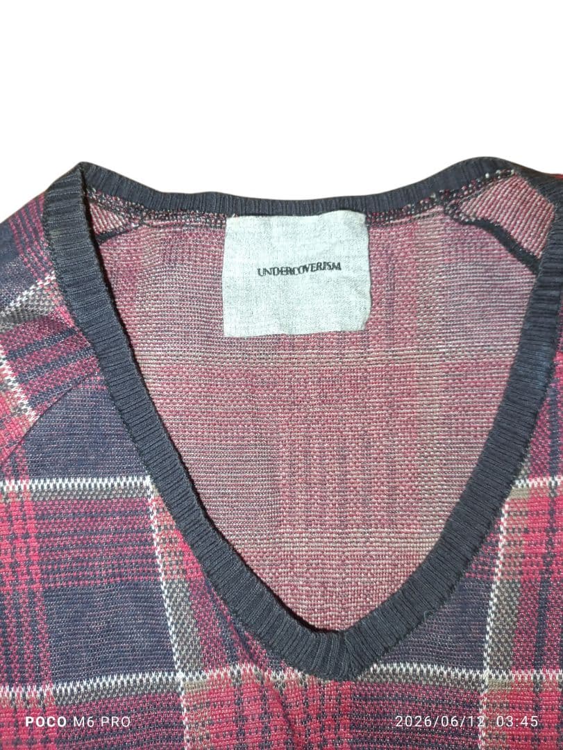 00's undercover アンダーカバー　タータンチェック コットンニット — image 3