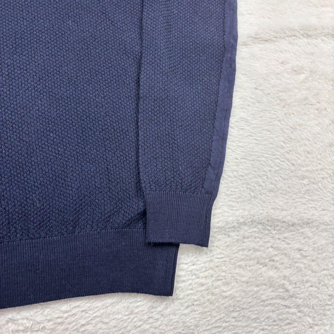 新品未使用　JOHN SMEDLEY サマーニット　クルーネックニット ネイビー — image 5