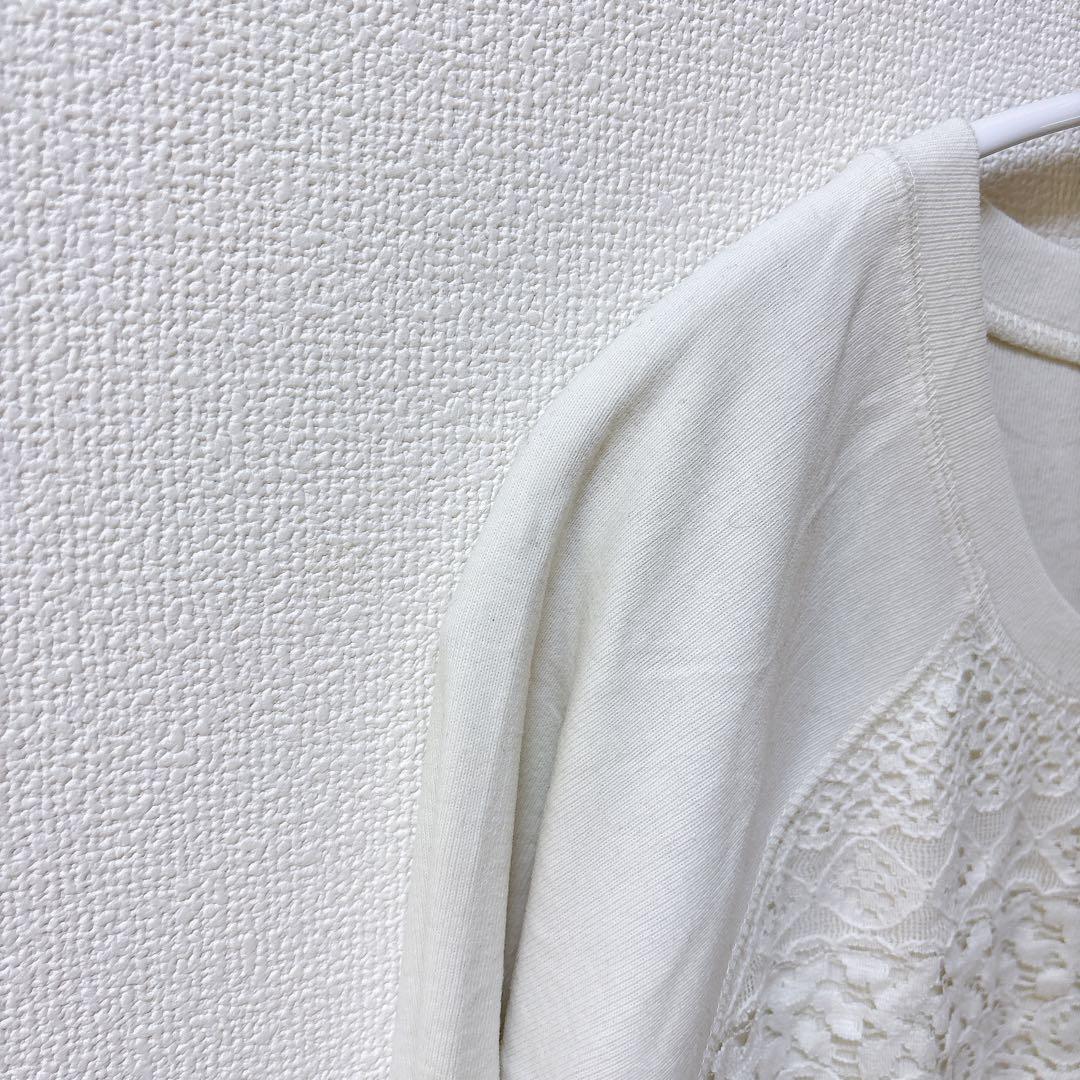 エディーバウアー カットソー クルーネック レース 2XL 白 綿 お出かけ — image 4
