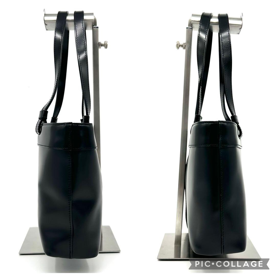 【美品】アニエスベーボヤージュ ハンドバッグ ミニトート 肩掛け可 レザー 黒 — image 4