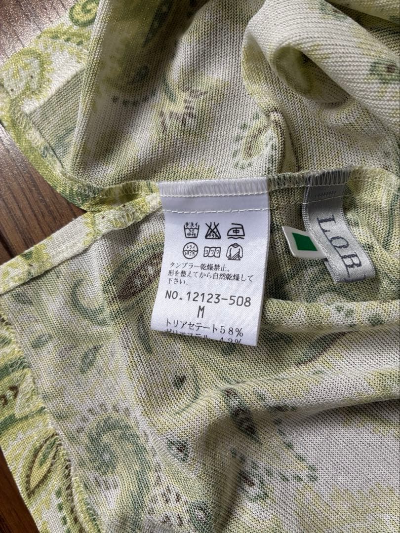 Lobjie ロブジェ　半袖　トップス ファスナー　半袖カットソー　ペイズリー柄 — image 4