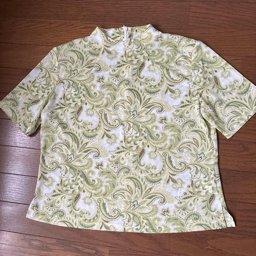 Lobjie ロブジェ　半袖　トップス ファスナー　半袖カットソー　ペイズリー柄 — image 5
