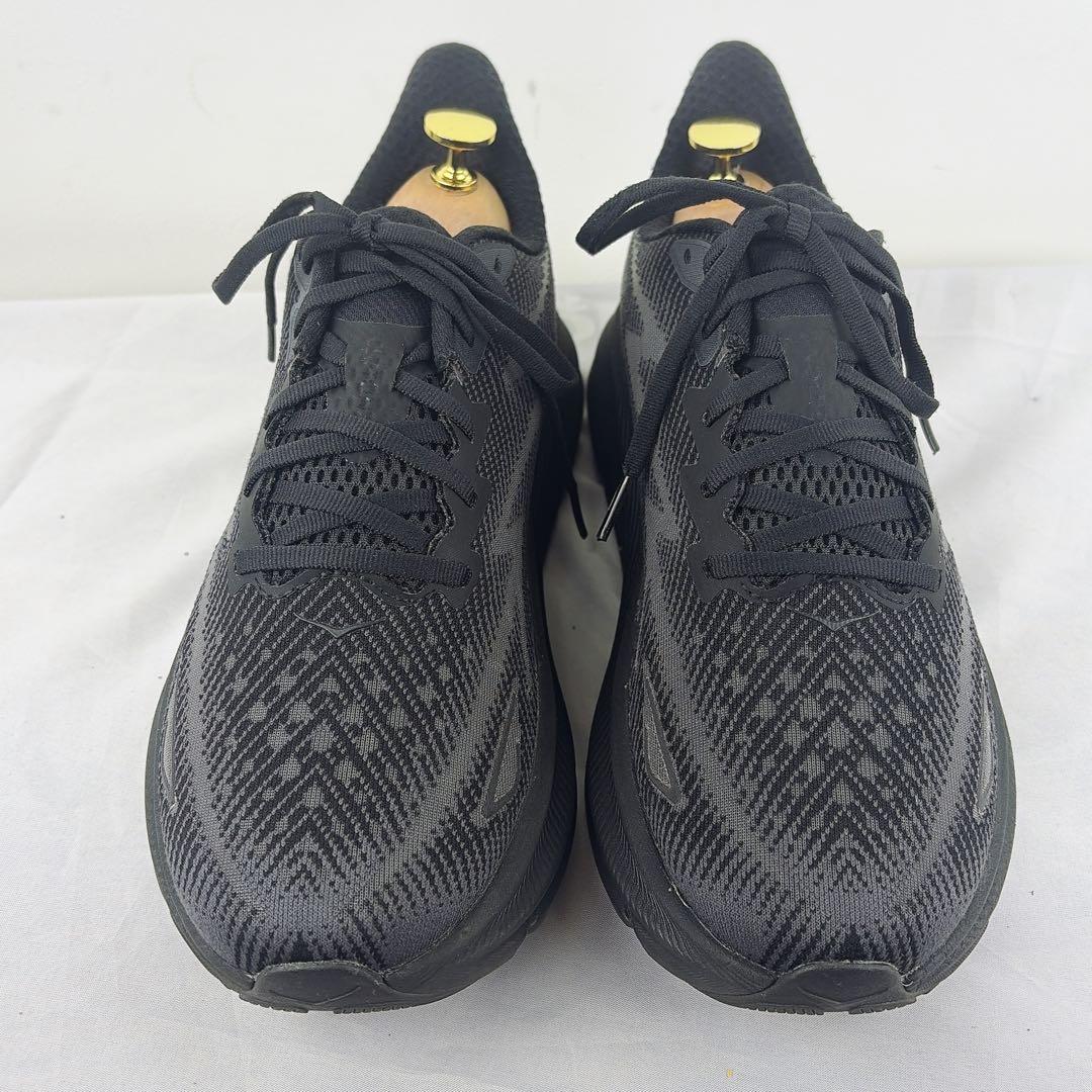 美品　HOKA ホカオネオネ クリフトン9 オールブラック 26cm 黒 — image 2