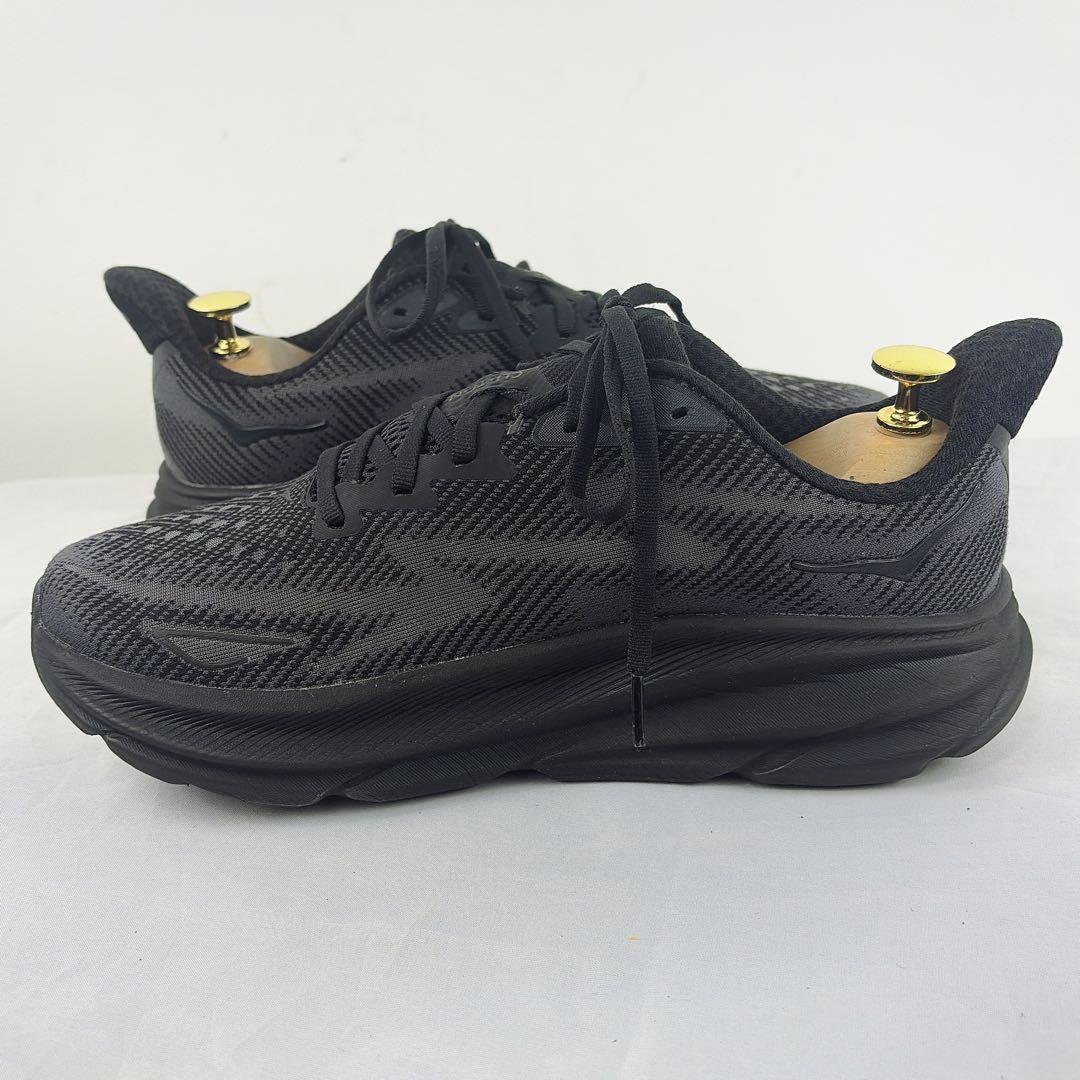 美品　HOKA ホカオネオネ クリフトン9 オールブラック 26cm 黒 — image 5