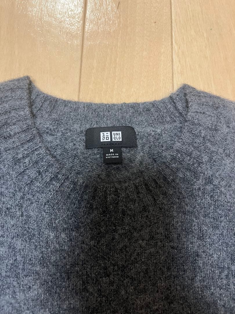 ユニクロ ラムクルーネックセーター 07GRAY — image 3