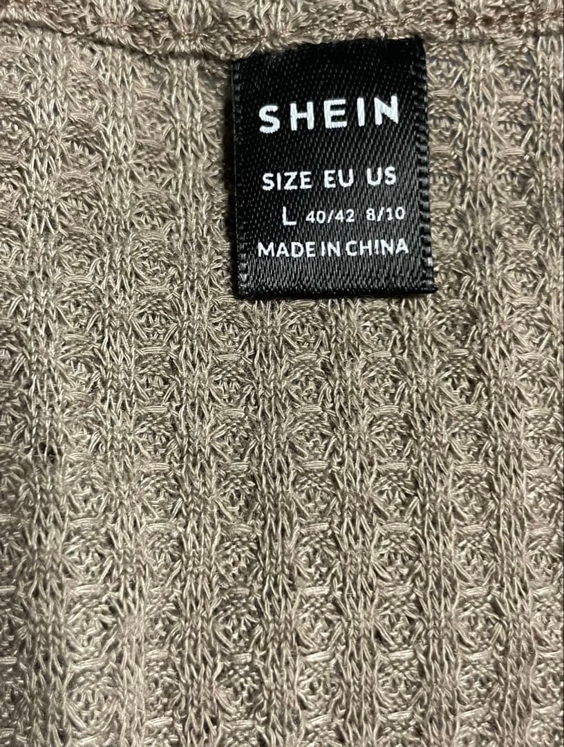 SHEIN EZwear クロップドトップス 長袖 Vネック ツイストデザイン — image 5