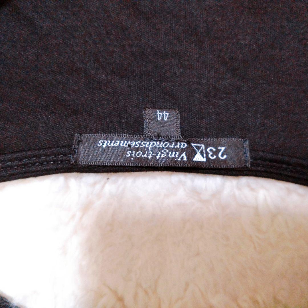 【大きいサイズ】23区 カシミヤ混 フリルデザイン 長袖トップス 44 ブラック — image 5