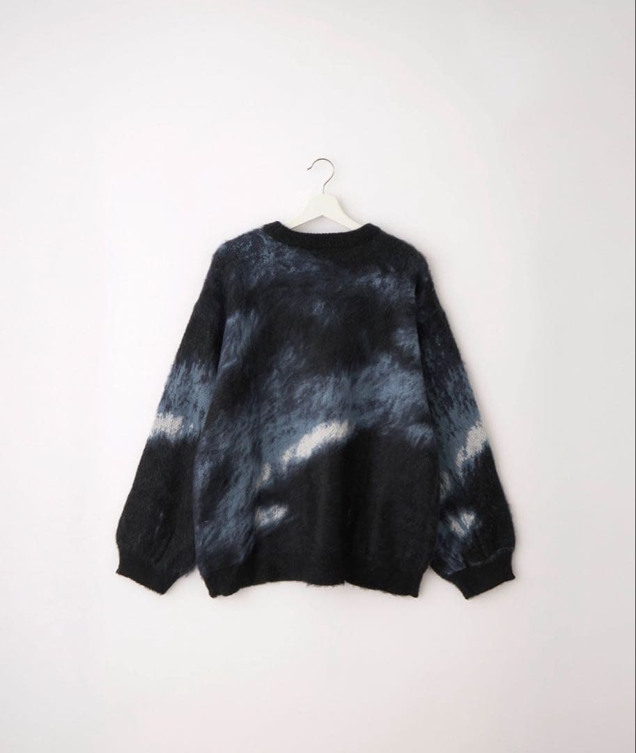 SERACE グラデーション モヘアタッチ ニット セーター ブラック ブルー — image 2