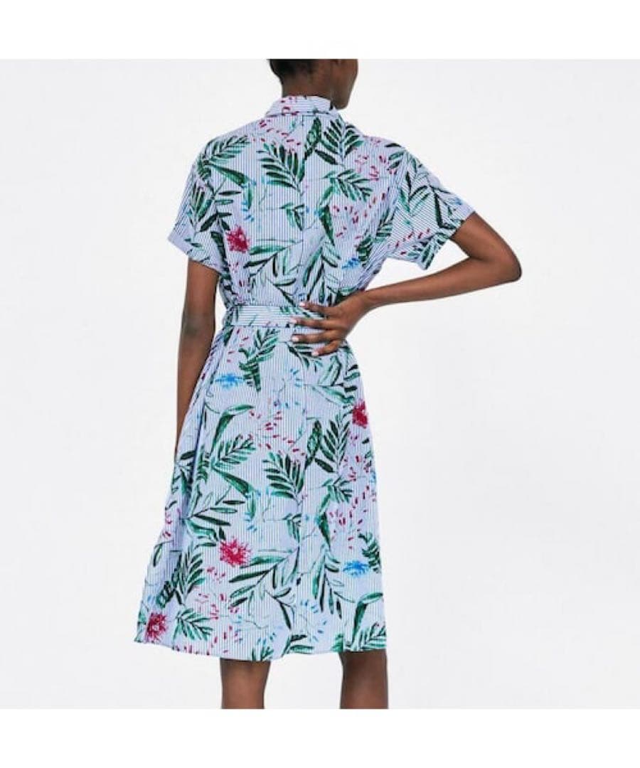 ZARA BASIC ワンピース ボタニカル M — image 2