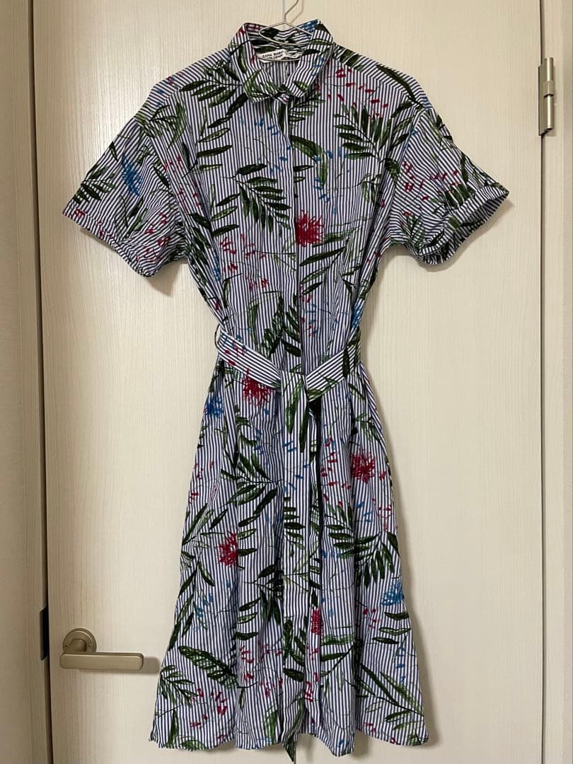 ZARA BASIC ワンピース ボタニカル M — image 3