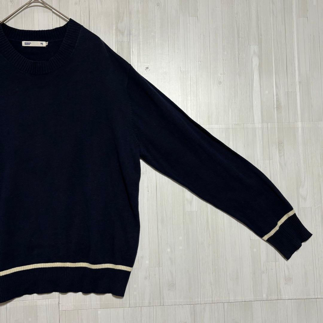 セブンデイズサンデイ　クルーネックニット　セーター　ネイビー　M — image 4