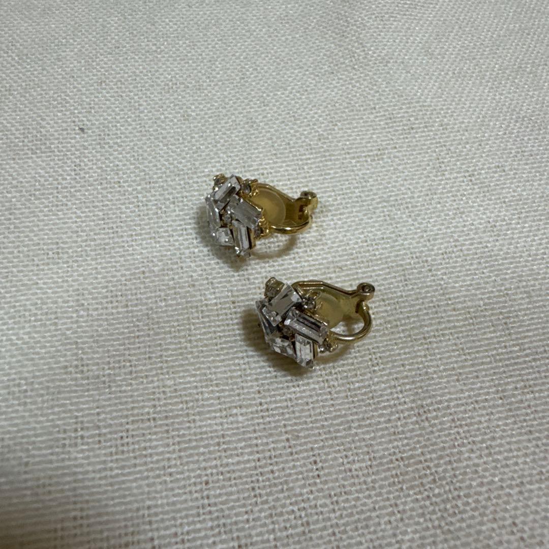 ゴールドクリスタル装飾イヤリング — image 3